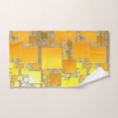 Gelb- und Orangenbadewanne Set (Handtuch)