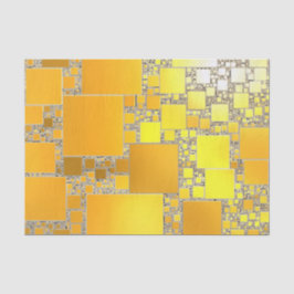 Gelb- und Orangengeflechtpapier Seidenpapier