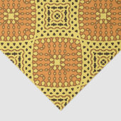 Gelb- und Orangenmosaikmuster Seidenpapier (Ausschnitt)