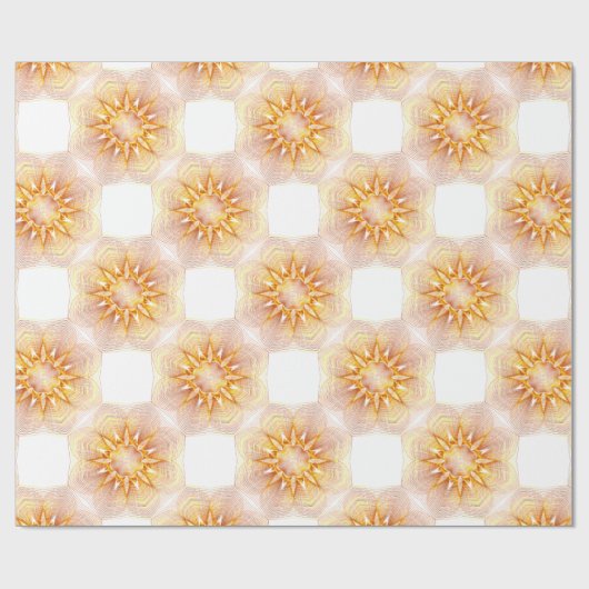 Gelb- und Orangenmuster der Blume Geschenkpapier (Flach)