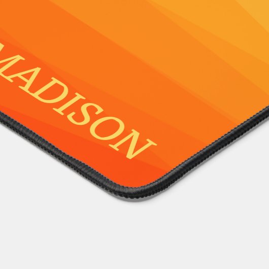 Gelb- und Orangenpolygonal Schreibtischunterlage (Ecke)