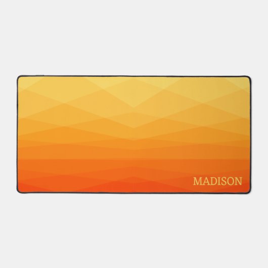 Gelb- und Orangenpolygonal Schreibtischunterlage (Vorderseite)