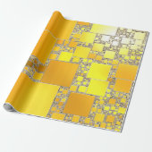 Gelb- und Orangenumhüllungspapier Geschenkpapier (Ungerollt)