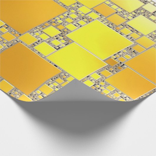 Gelb- und Orangenumhüllungspapier Geschenkpapier (Ecke)