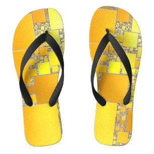 Gelb- und Orangenzange Badesandalen