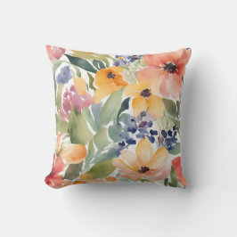 Gelb und Pfirsichfarben Blume Kissen