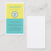 Gelb und Pool Blau mit Logos und Informationen Visitenkarte (Vorne/Hinten)