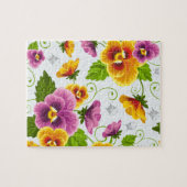 Gelb- und rosa Blumenmuster Puzzle (Horizontal)
