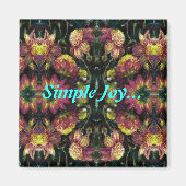 Gelb und rosa Dahlias Magnet (Vorne)