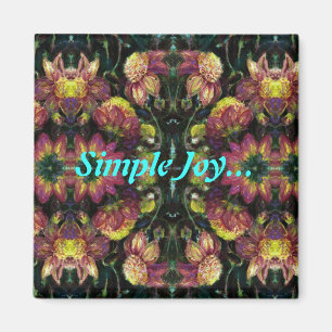 Gelb und rosa Dahlias Magnet