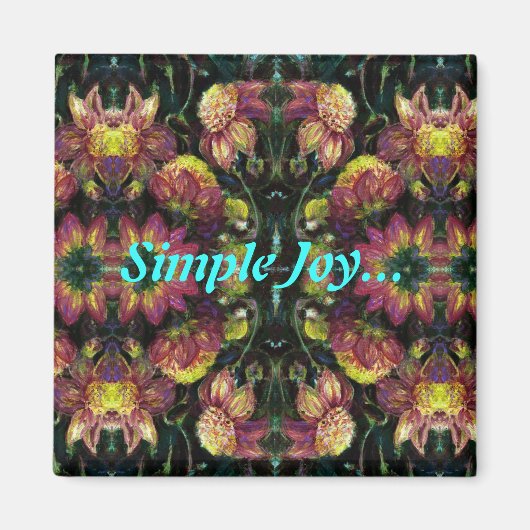 Gelb und rosa Dahlias Magnet (Vorne)