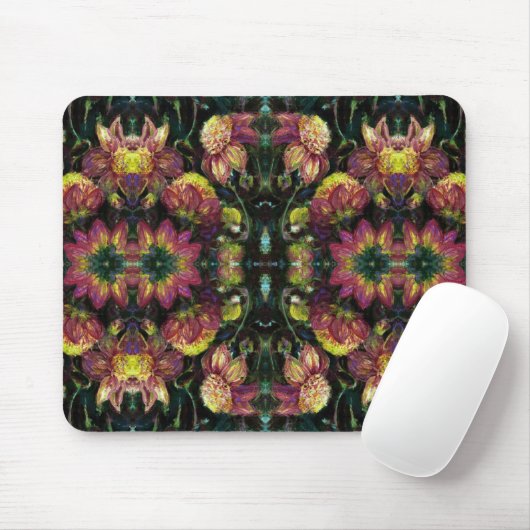 Gelb und rosa Dahlias Mousepad (Mit Mouse)