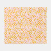 Gelb- und rosa Gänseblümchenmuster, weißer Hinterg Fleecedecke (Vorderseite (Horizontal))