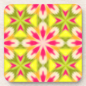 Gelb und rosa getränkeuntersetzer (Vorderseite)