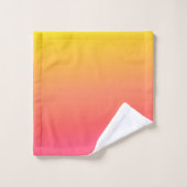 Gelb und rosa glänzen badhandtuch set (Waschlappen)