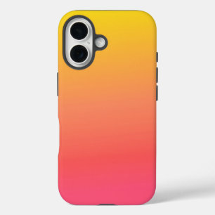 Gelb und rosa glänzen iPhone 16 hülle