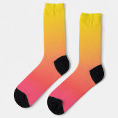 Gelb und rosa glänzen socken (Linkes Detail)
