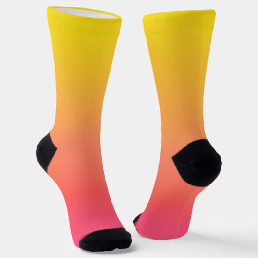 Gelb und rosa glänzen socken (Gewinkelt)