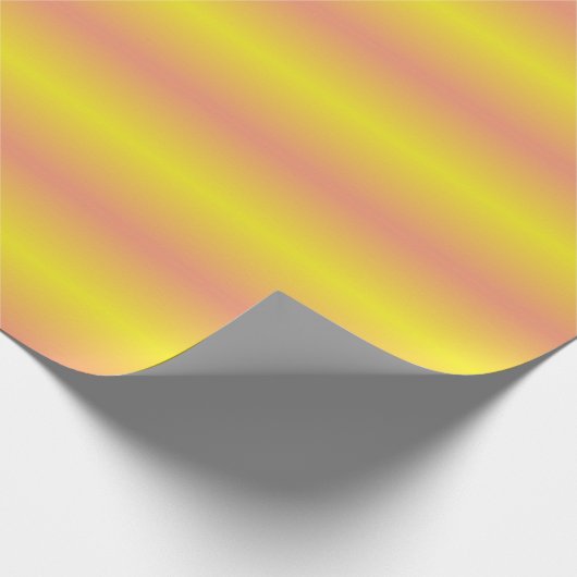 Gelb und rosa glänzend gestreift geschenkpapier (Ecke)