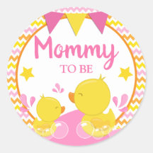 Gelb und rosa Gummi Ducky Polka Dot Mommy zu sein