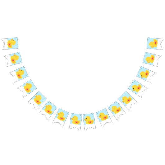 Gelb und rosa Gummi Ducky Wimpelkette (Alle)