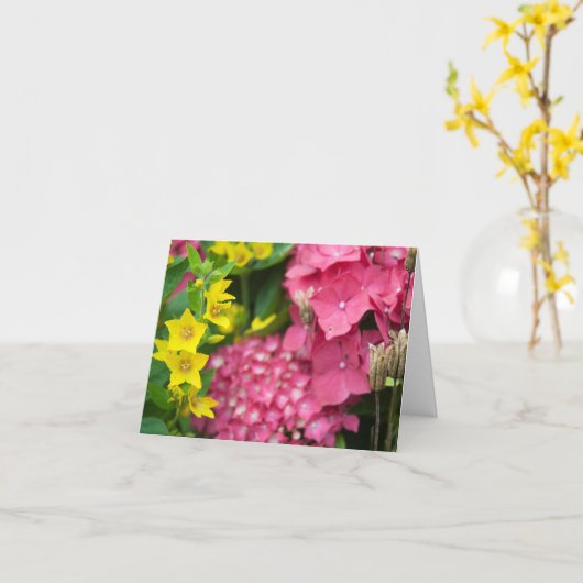 Gelb und Rosa Karte (Gelbe Blume)