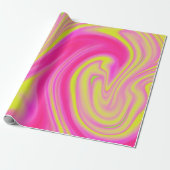 Gelb- und rosa Marmor Geschenkpapier (Ungerollt)