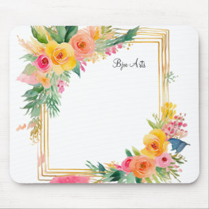 Gelb und rosa mousepad