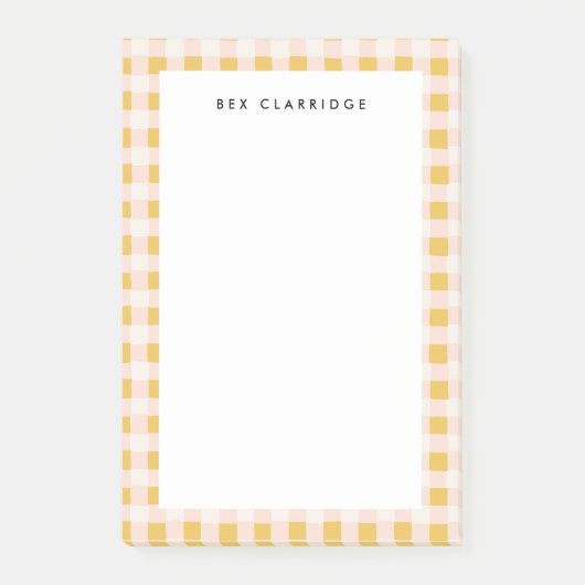 Gelb und rosa Personalisiert Post-it Klebezettel (Vorderseite)