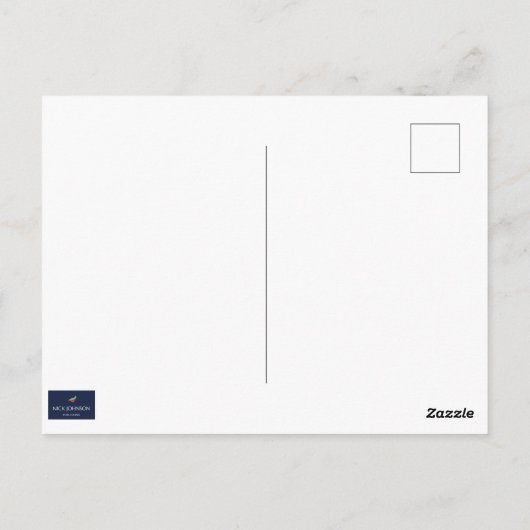 Gelb und Rosa Postkarte (Rückseite)