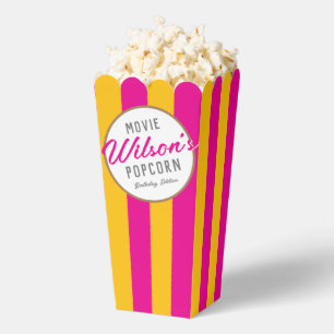 Gelb und rosa Special Event Movie Night Popcorn Geschenkschachtel