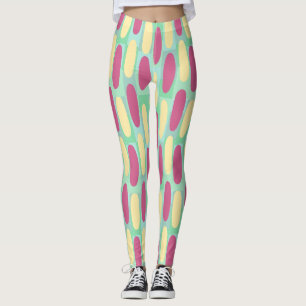 Gelb- und Rosatornen Leggings