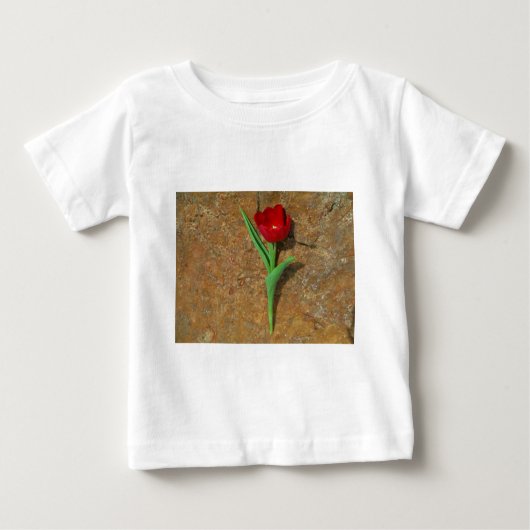 Gelb und Rot Baby T-shirt (Vorderseite)