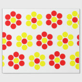 Gelb und Rot Blumen Minimal einfach Geschenkpapier (Flach)