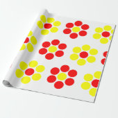 Gelb und Rot Blumen Minimal einfach Geschenkpapier (Ungerollt)