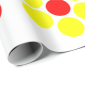 Gelb und Rot Blumen Minimal einfach Geschenkpapier (Rolleneckpunkt)