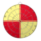 Gelb und Rot - Dartboard Dartscheibe (vorne)