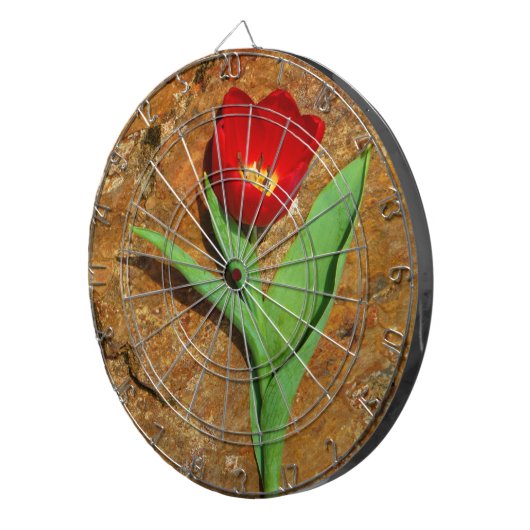 Gelb und Rot Dartscheibe (Vorderseite rechts)