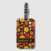 Gelb und Rot Gepäckanhänger (Vorderseite Vertikal)