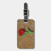 Gelb und Rot Gepäckanhänger (Vorderseite vertikal)