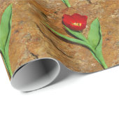 Gelb und Rot Geschenkpapier (Rolleneckpunkt)