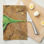 Gelb und Rot Geschirrtuch (Viertel Falte)