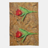 Gelb und Rot Geschirrtuch (Vertikal)