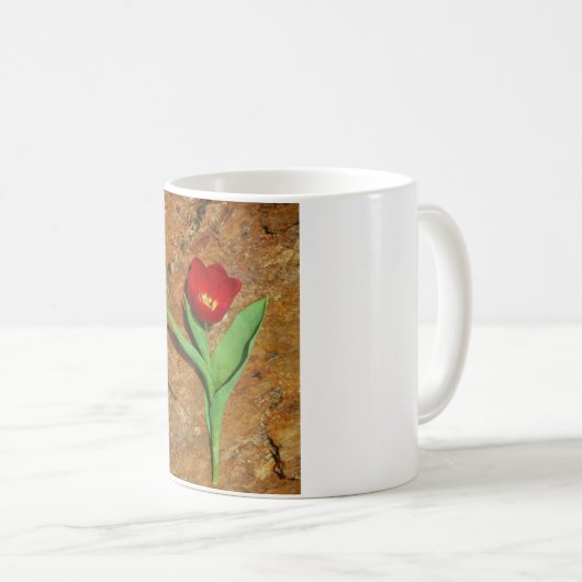 Gelb und Rot Kaffeetasse (VorderseiteRechts)