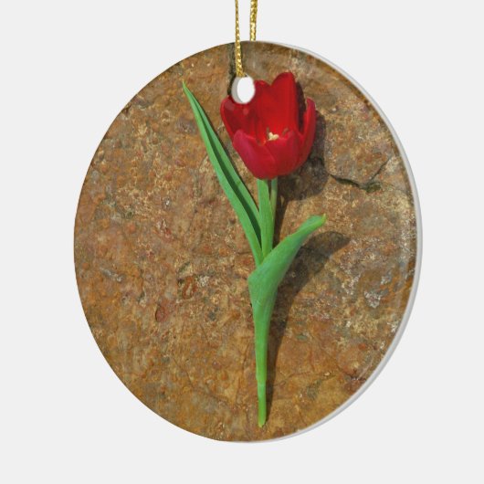 Gelb und Rot Keramikornament (Links)