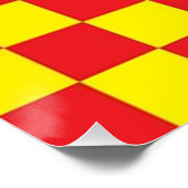 Gelb und Rot Poster (Ecke)