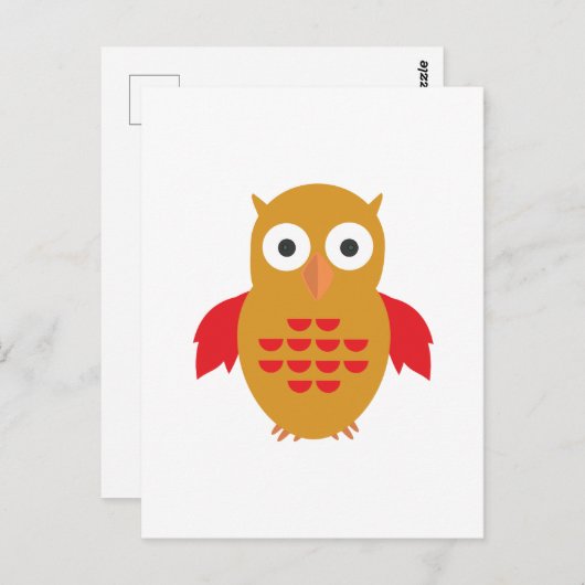 Gelb und Rot Postkarte (Vorne/Hinten)