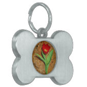 Gelb und Rot Tiermarke (Vorderseite links)