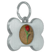 Gelb und Rot Tiermarke (Vorderseite links)