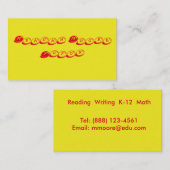 Gelb und Rot Visitenkarte (Vorne/Hinten)